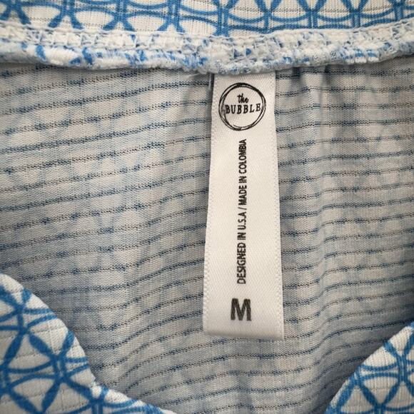 The Bubble Lifestyle Womens Tank Top Size M Blue Golf Tennis Pickleball Preppy - Picture 2 of 7